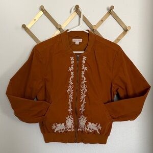 Knox Rose Bomber Jacket with Embroidery